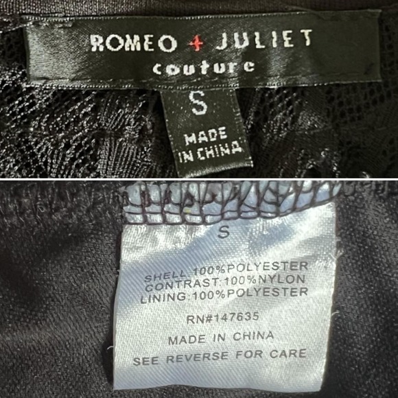 Romeo Juliet Couture Dress Womens Small Sleeveless Floral‎ Lace Sheath Party - Picture 10 of 10